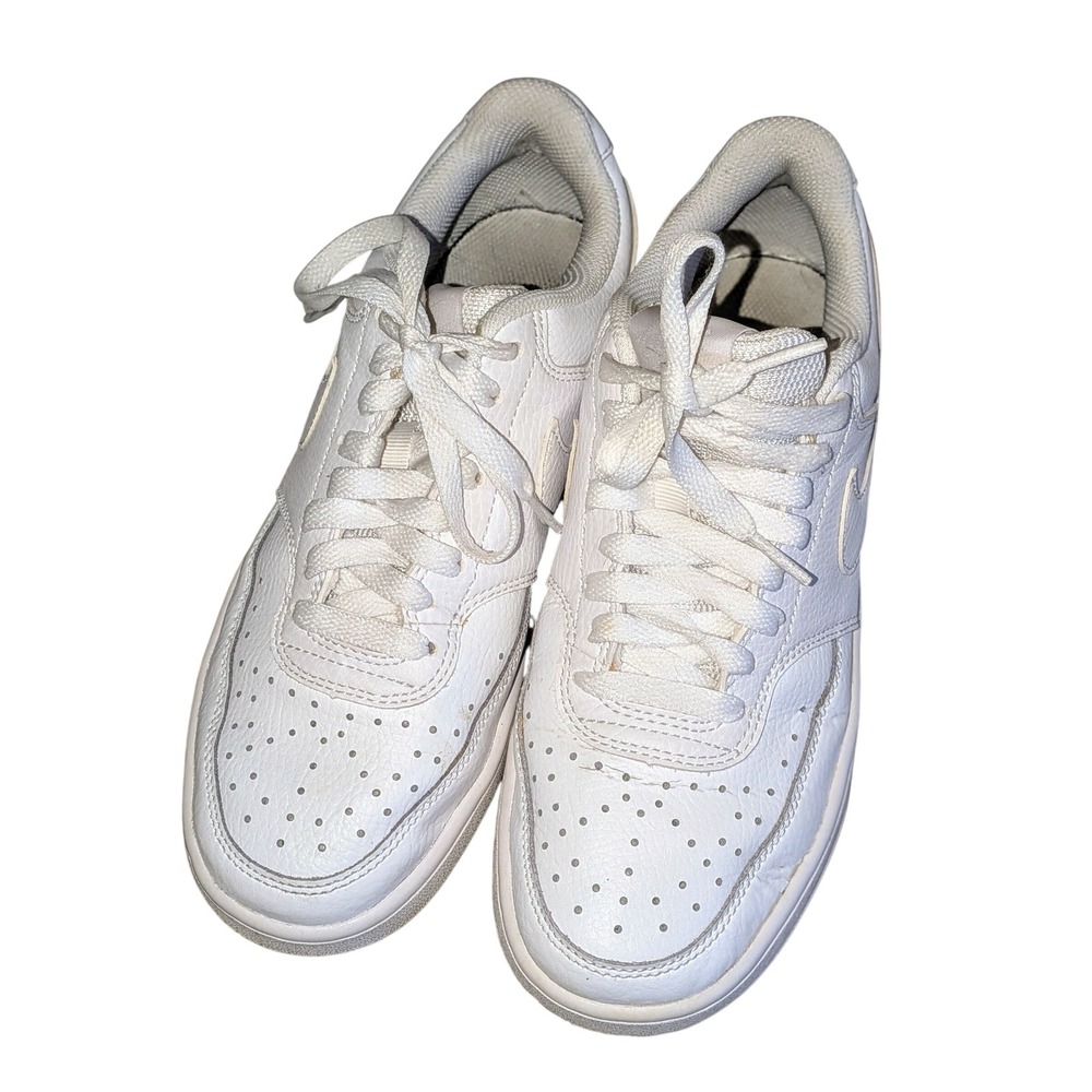 Nike Court Vision Low White Leather Sneakers CD5434 100 Men's Size 6.5